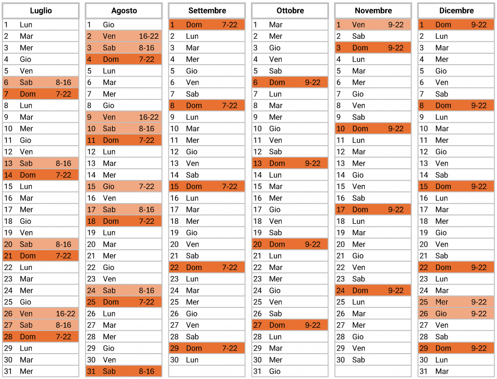 calendario divieti circolazione 2024