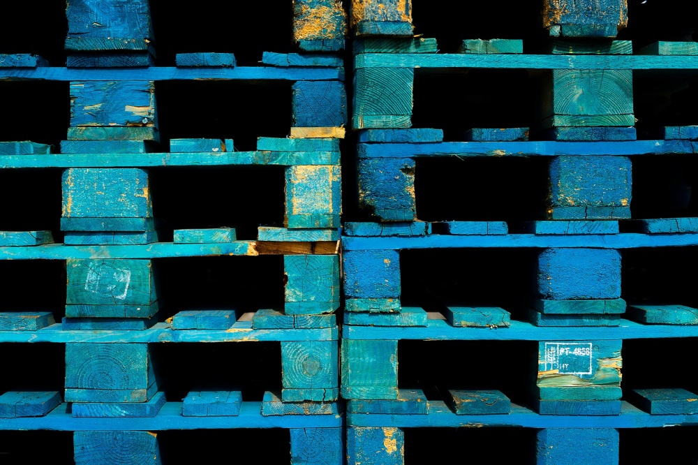 noleggio pallets blu